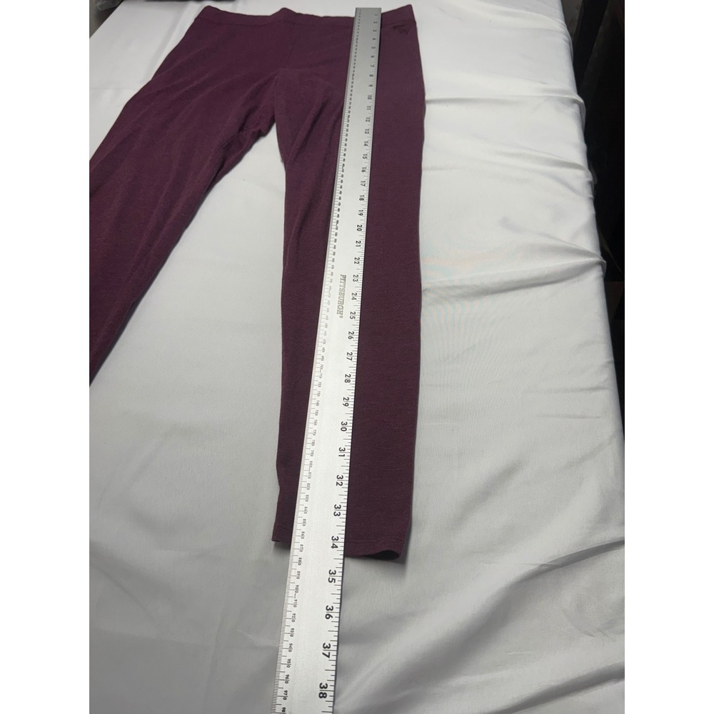 Victoria's Secret PINK Burgundy Heathered Mid Rise Leggings Womens‎ Medium Y2K - Picture 5 of 10
